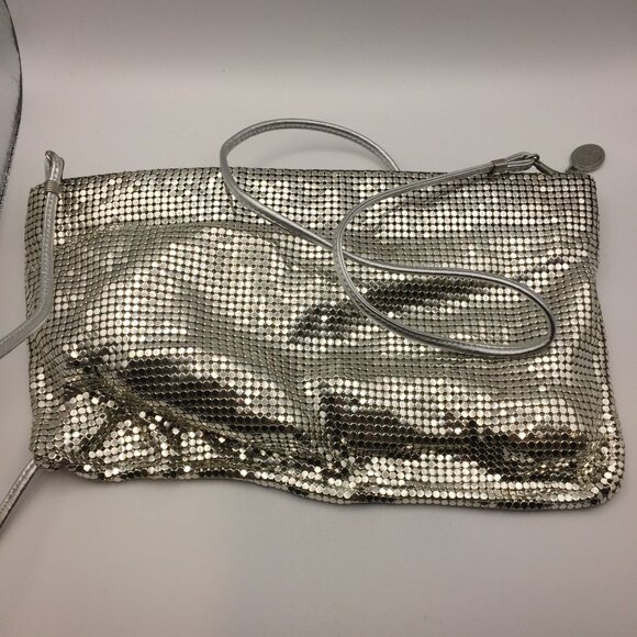 Vintage Whiting & Davis Silver Mesh Purse Bag Handbag Evening Prom Formal - Picture 2 of 10
